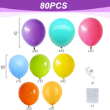 Neon Balloon Arch Garland Kit Rainbow Summer Pool Party Birthday Decor Set