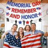 Memorial Day Glitter Banner: Remember and Honor Patriotic Garland
