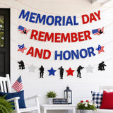 Memorial Day Glitter Banner: Remember and Honor Patriotic Garland