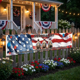 Patriotic Memorial Day Banner: Stars and Stripes Burlap Porch Decor