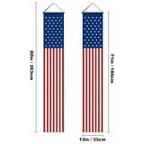 Patriotic American Flag Door Banner: Memorial Day, 4th July Porch Decor