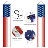Patriotic American Flag Door Banner: Memorial Day, 4th July Porch Decor