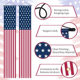 American Flag Porch Banner: Patriotic 4th July, Memorial Day Outdoor Yard Decoration