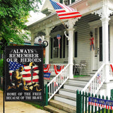 Patriotic Garden Flag: Memorial Day, 4th July, Veterans Day Outdoor Decor