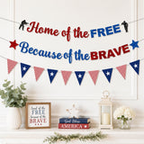 Thank You Veterans Banner Patriotic Glitter Garland Memorial Day 4th Of July Party Decorations