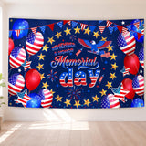 Patriotic Memorial Day 4th of July Banner: Red White Blue Party Decor