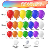 Rainbow Balloon Arch Kit 209pcs Colorful Garland Balloons Baby Shower Birthday Party Decorations