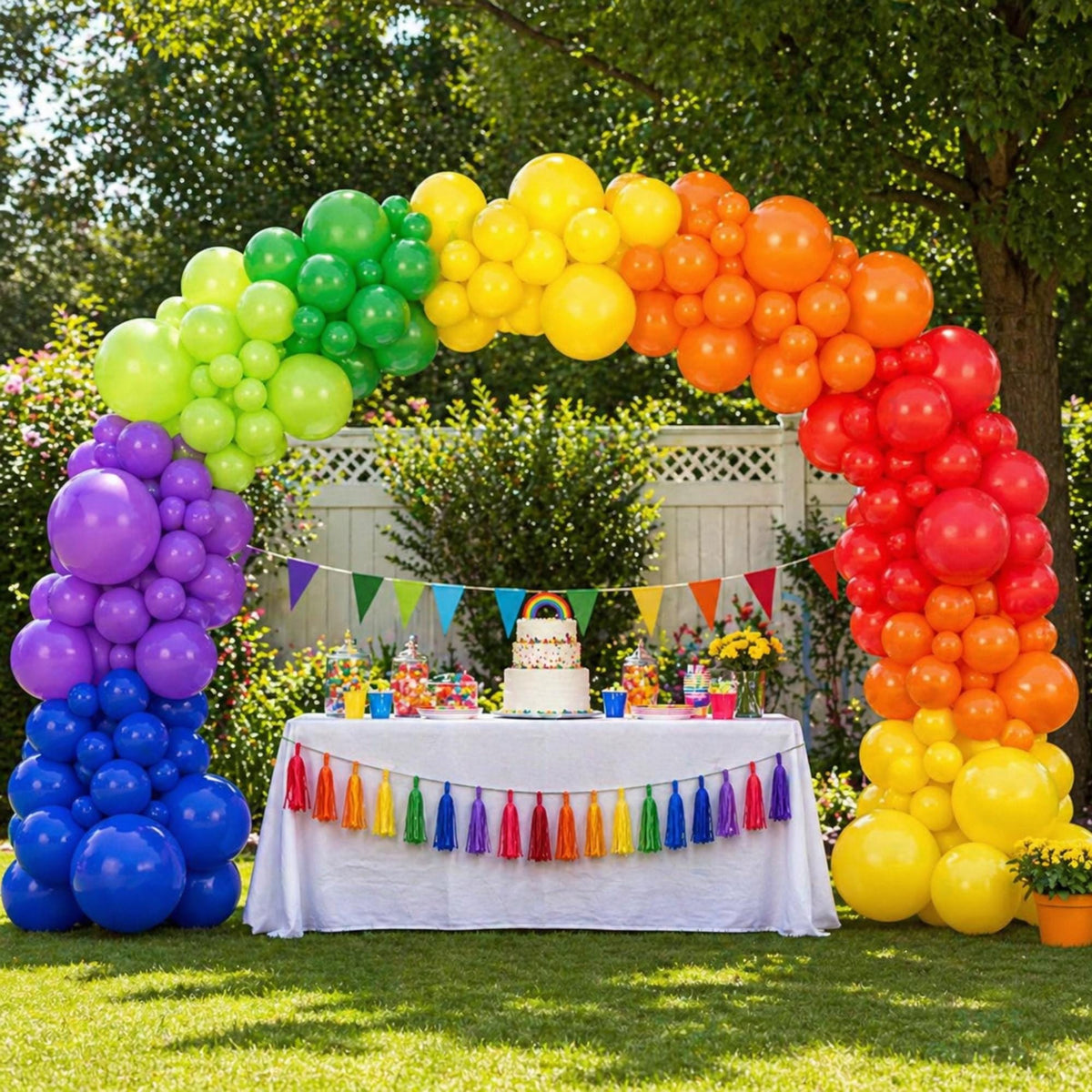 Rainbow Balloon Arch Kit 126pcs Colorful Garland Balloons Wedding Birthday Baby Shower Party Decorations