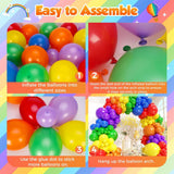 Rainbow Balloon Arch Kit 120pcs Spring Colorful Latex Balloon Garland Cinco De Mayo Decorations