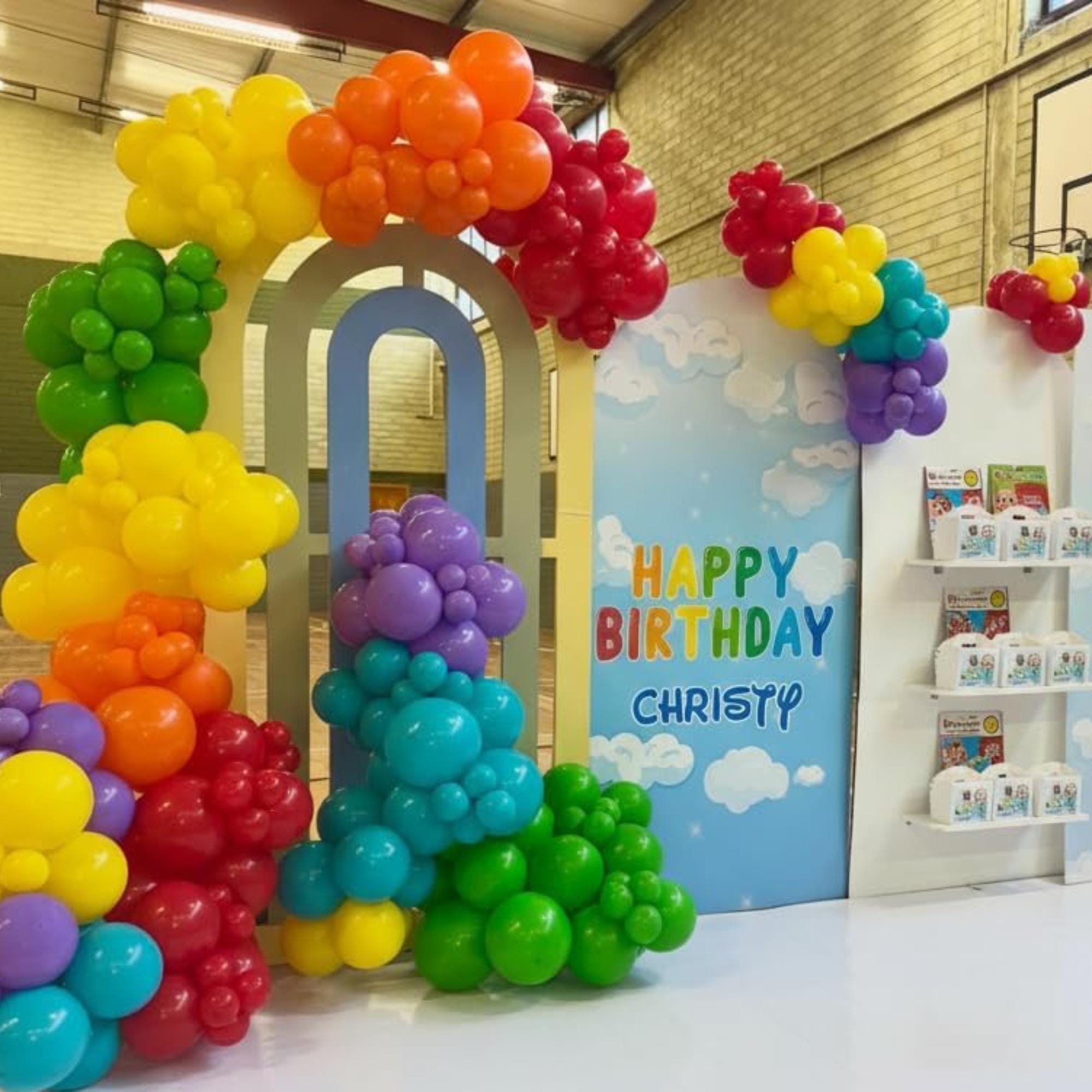 Rainbow Balloon Arch Kit 120pcs Spring Colorful Latex Balloon Garland Cinco De Mayo Decorations