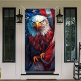 American Bald Eagle Door Cover Patriotic Backdrop 4th Of July Memorial Day Party Decoration