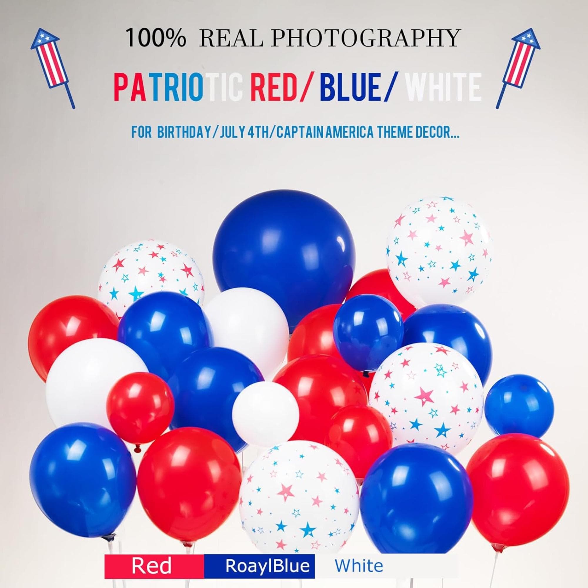Patriotic Balloon Garland Arch Kit Red White Blue 250th Anniversary 4th Of July Decor