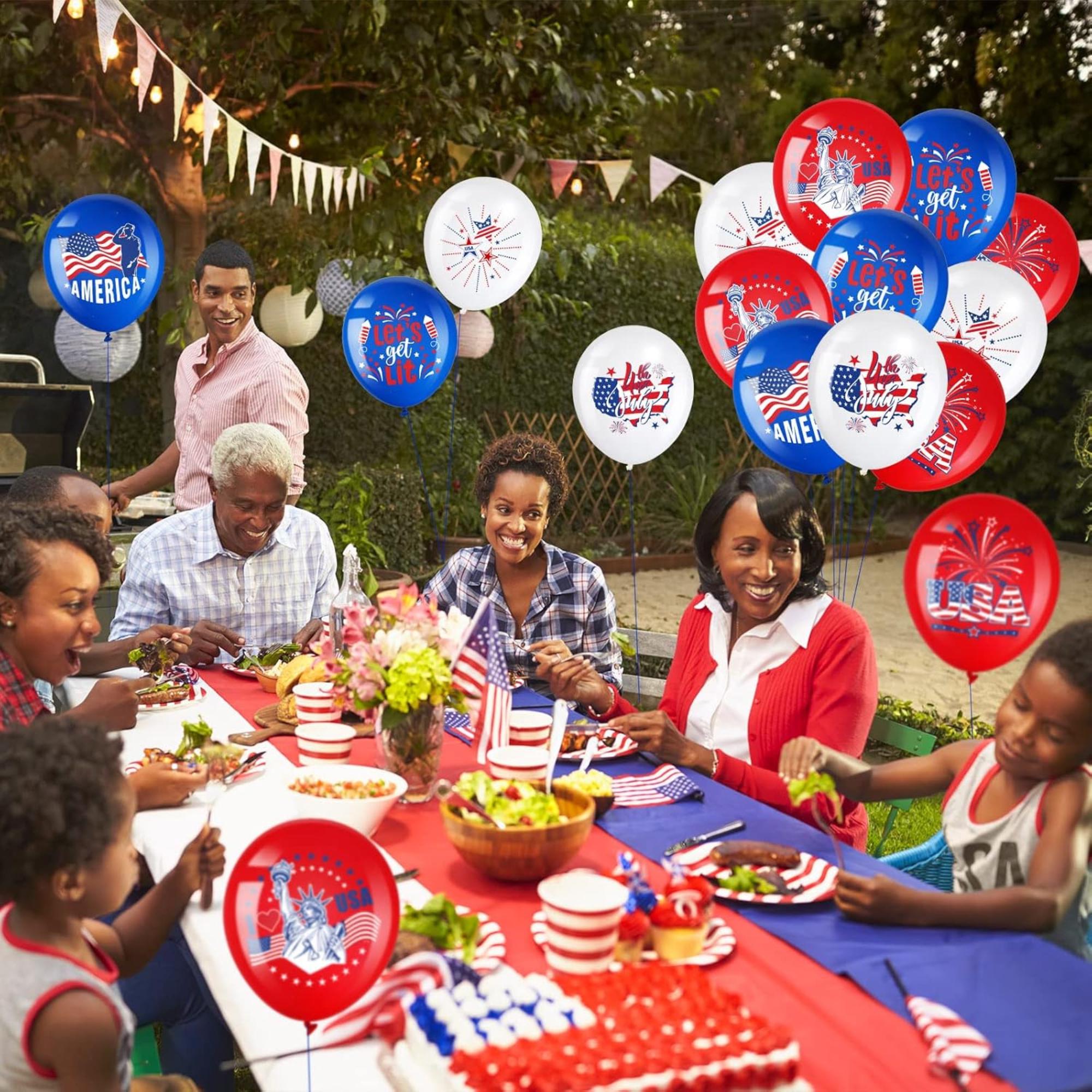 4th Of July Patriotic Balloon Set Red White Blue 250th Anniversary USA Party Decorations