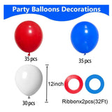 Red White Blue Latex Balloons Patriotic 4th Of July Independence Day Party Decorations
