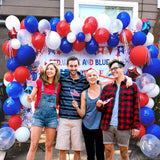 Red White Blue Latex Balloons Patriotic 4th Of July Independence Day Party Decorations