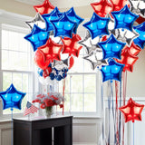 Red White Blue Star Foil Balloons Patriotic 4th Of July Independence Day Party Decor