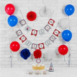 Patriotic Confetti Balloons Red White Blue 4th Of July Party Decorations