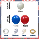 Memorial Day Party Decoration Kit Patriotic Balloon Arch Backdrop Tablecloth Set