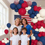 Patriotic Balloon Arch Kit Red White Blue 4th Of July Memorial Day Decorations