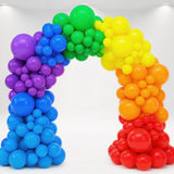 Rainbow Balloon Arch Garland Kit: Assorted Latex Balloons for Parties