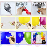 Rainbow Balloon Arch Kit 168pcs Neon Disco Balloons 5-18" for Cinco De Mayo Decorations