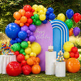 Rainbow Balloon Arch Kit: 142pcs Party Garland for Cinco De Mayo Decoration