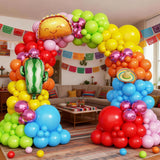 Fiesta Balloon Arch Kit: Cactus, Taco, Sombrero Balloons for Cinco De Mayo Party