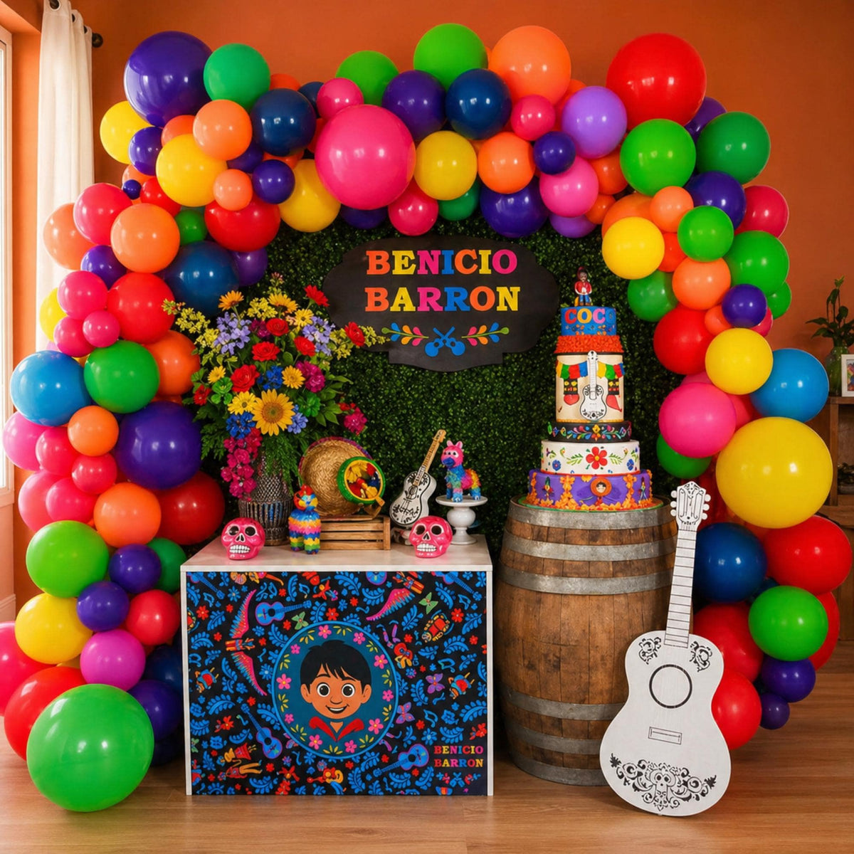 Fiesta Balloon Garland Arch Kit, Mexican Taco Party Decor, Birthday Baby Shower Wedding Balloons
