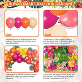 Tropical Luau Balloon Arch Garland Kit: Flamingo, Pineapple, Coconut Party Decorations
