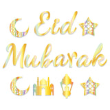 Eid Mubarak Letter Banner Hanging Flags Islamic Party Decorations