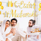 Eid Mubarak Letter Banner Hanging Flags Islamic Party Decorations