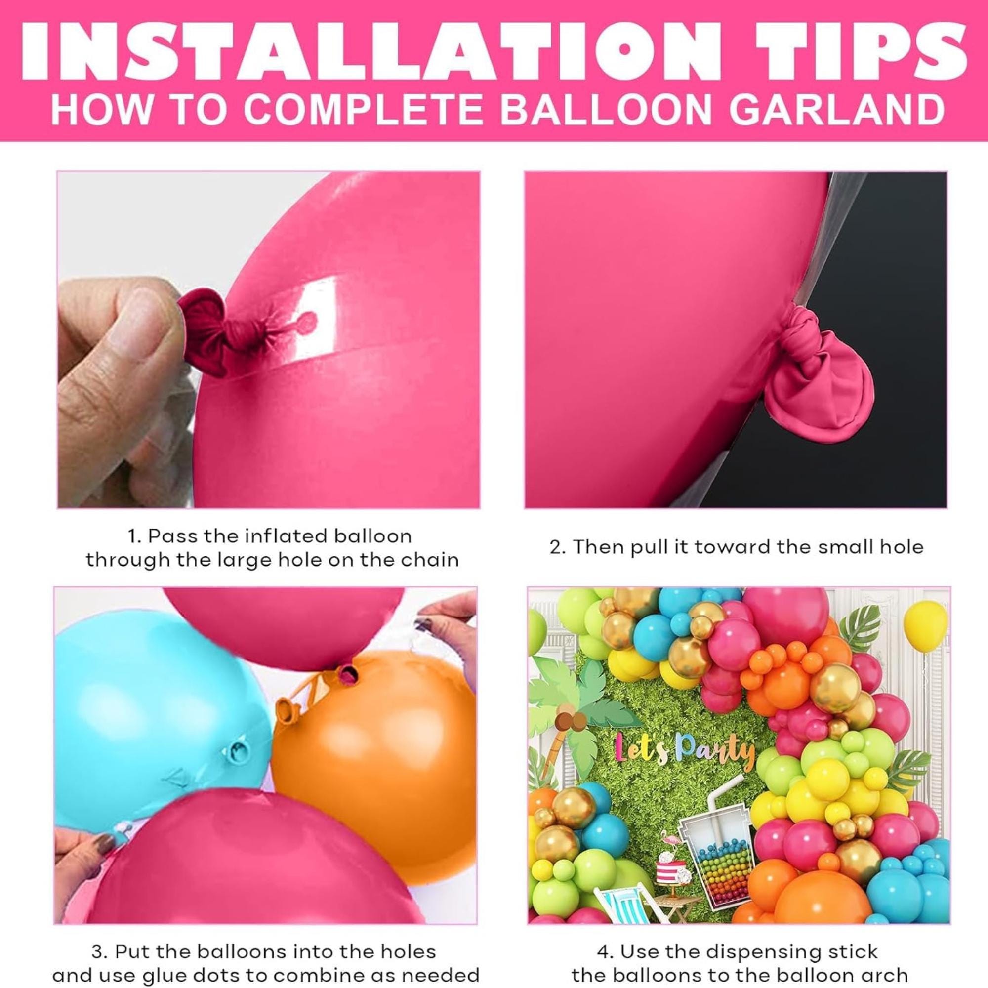 Hawaiian Balloon Arch Kit: Tropical Summer Party Garland (108pcs)