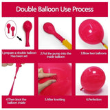 Double Stuffed Balloon Garland Kit: Teal, Orange, Pink, Peach, Burgundy Arch
