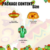 Jumbo Fiesta Balloons: Taco, Llama, Cactus, Sombrero Mylar Foil Party Decorations