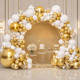 White Gold Balloon Arch Kit: Eid Ul Adha, Ramadan Party Decor