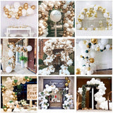 White Gold Balloon Garland Arch Kit: Eid Ul Adha Party Decorations