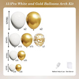 White Gold Balloon Arch Kit for Eid Ul Adha Party Decorations