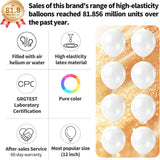 Pearl White Latex Balloons 12 Inch for Eid Ul Adha Party Decorations