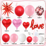 Red Balloon Arch Kit, Hearts, Stars, LOVE Letters, Mother's Day Party Decorations