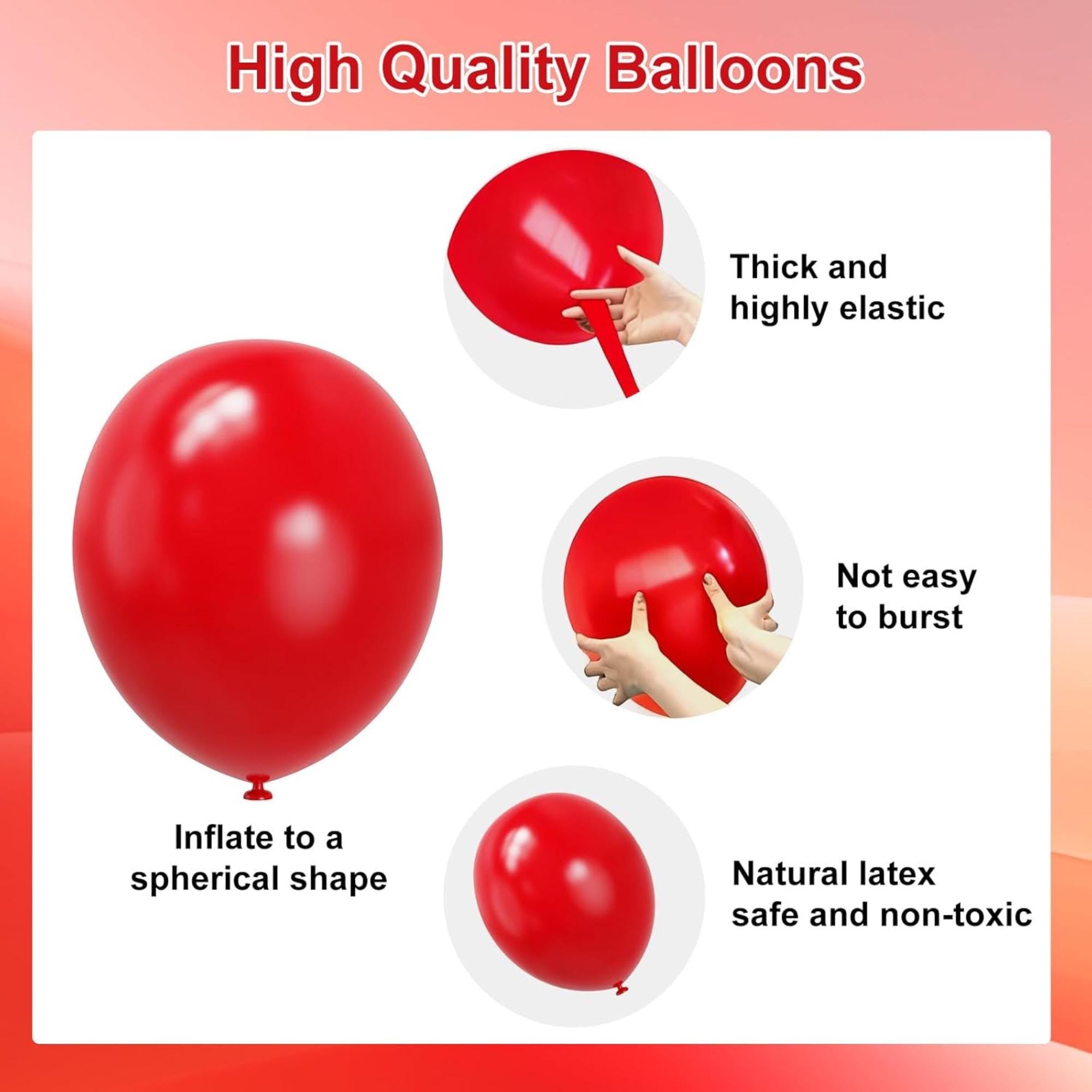 Red White Balloon Arch Kit, Mixed Size Garland Party Decor