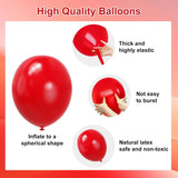 Red White Balloon Arch Kit, Mixed Size Garland Party Decor