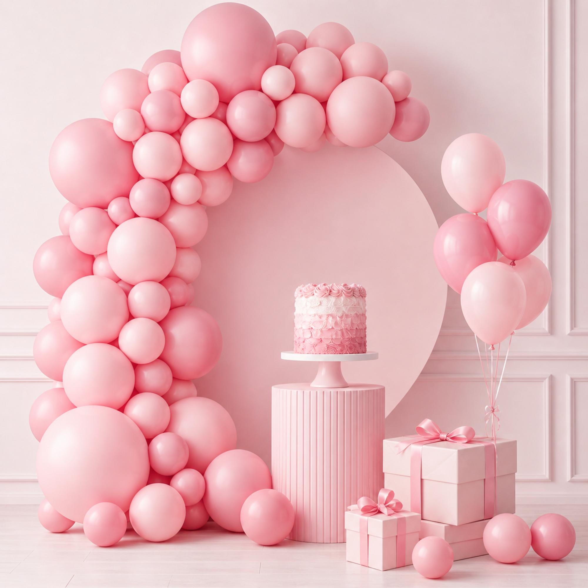 Pastel Pink Balloon Arch Kit, Macaron Garland, Baby Shower Birthday Party Decor