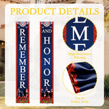 Remember Honor Memorial Day Porch Banners, Patriotic Poppies Door Signs