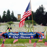 Memorial Day Garden Banner, Patriotic Outdoor Yard Sign, Remembrance Decor