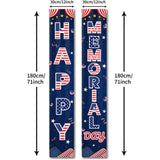 Patriotic Porch Banner Set: Happy Memorial Day USA Flag Door Decorations