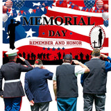 Patriotic Memorial Day Banner: Remember and Honor USA Wall Decor