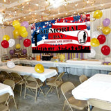 Patriotic Memorial Day Banner: Remember and Honor USA Wall Decor