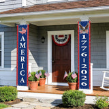 Patriotic Porch Banners: USA 250th Anniversary 1776-2026 Decorations