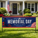 Memorial Day Banner: Remember and Honor Patriotic Yard Decoration