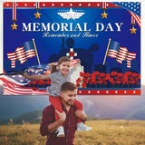 Veterans Day Photography Backdrop Memorial Day Banner Remember And Honor Patriotic Party Wall Decor